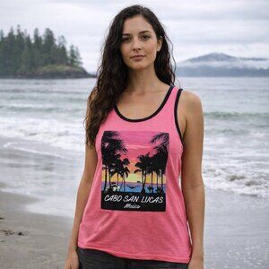 Cabo St Lucas Neon Pink Tank Top